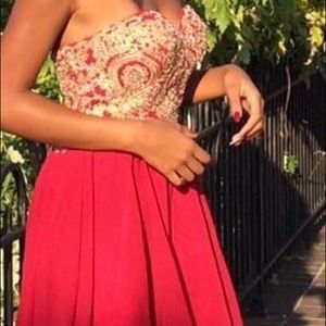 Burgundy homecoming dress